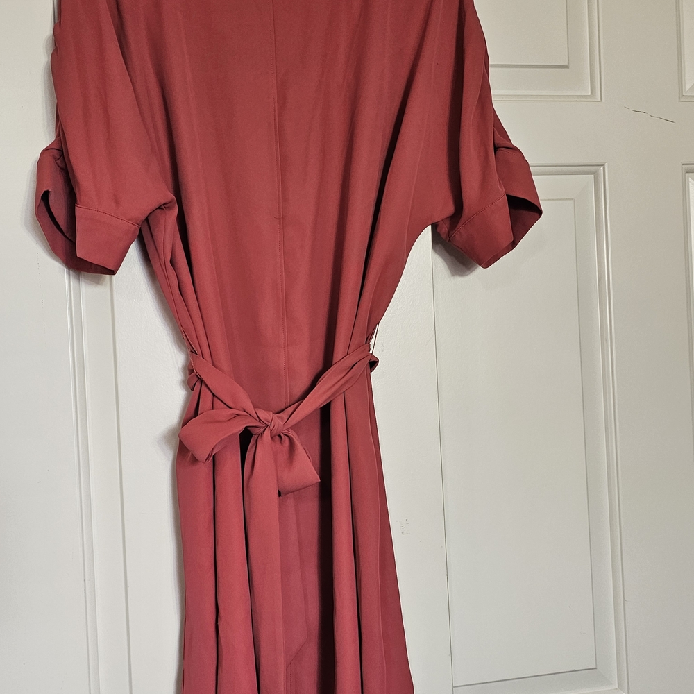 Worthington Long Sleeve Red Dress
